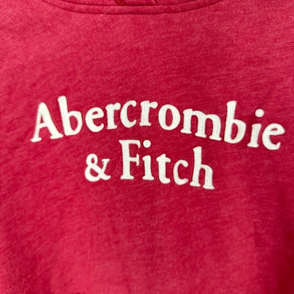 Abercrombie & Fitch Hoodie Womens Small Red Logo‎ Pullover Sweatshirt Soft AF - Picture 7 of 10
